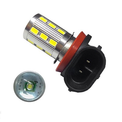 Λαμπτήρας LED H8 με 18 SMD 5630 Samsung Chip + 1 x 5 Watt CREE LED 6000k 9-32V