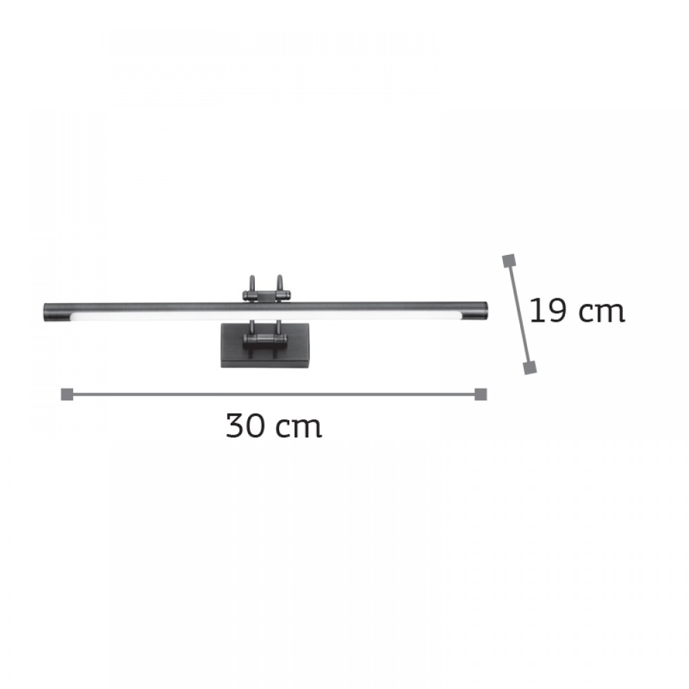 Λευκή Απλίκα Πίνακα LED 4W 30cm Μεταλλική Θερμό Λευκό 3000Κ - Image 2