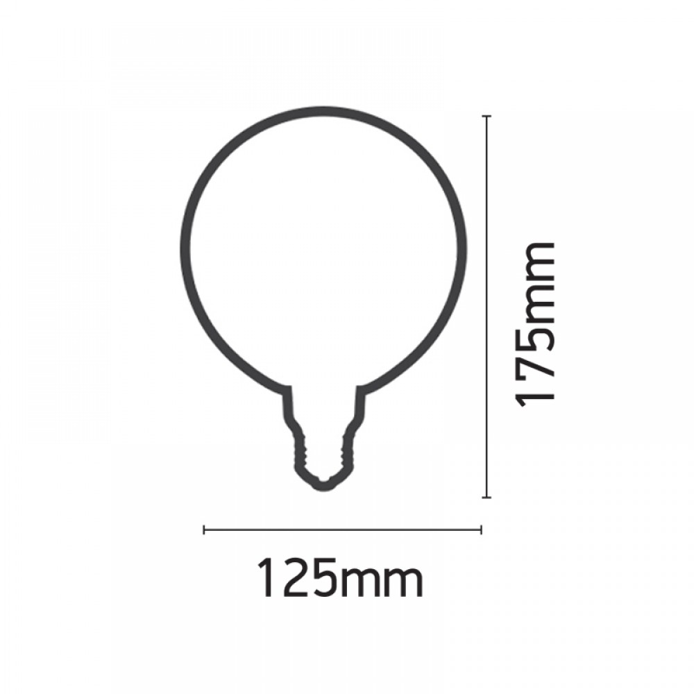 Λάμπα E27 LED 6watt Filament G125 Pineapple Dimmable με μελί κάλυμμα - Image 2