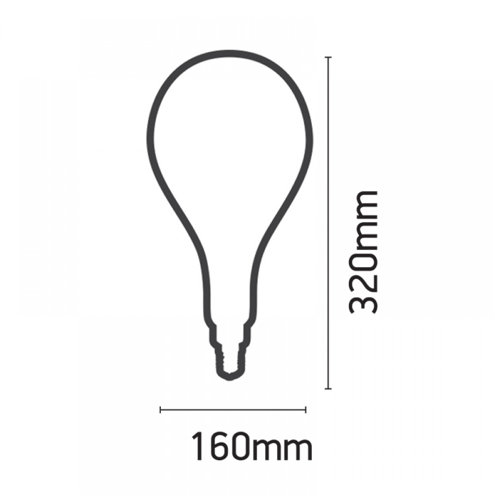 Λάμπα Ε27 LED Filament 6watt Dimmable με μελί κάλυμμα - Image 2