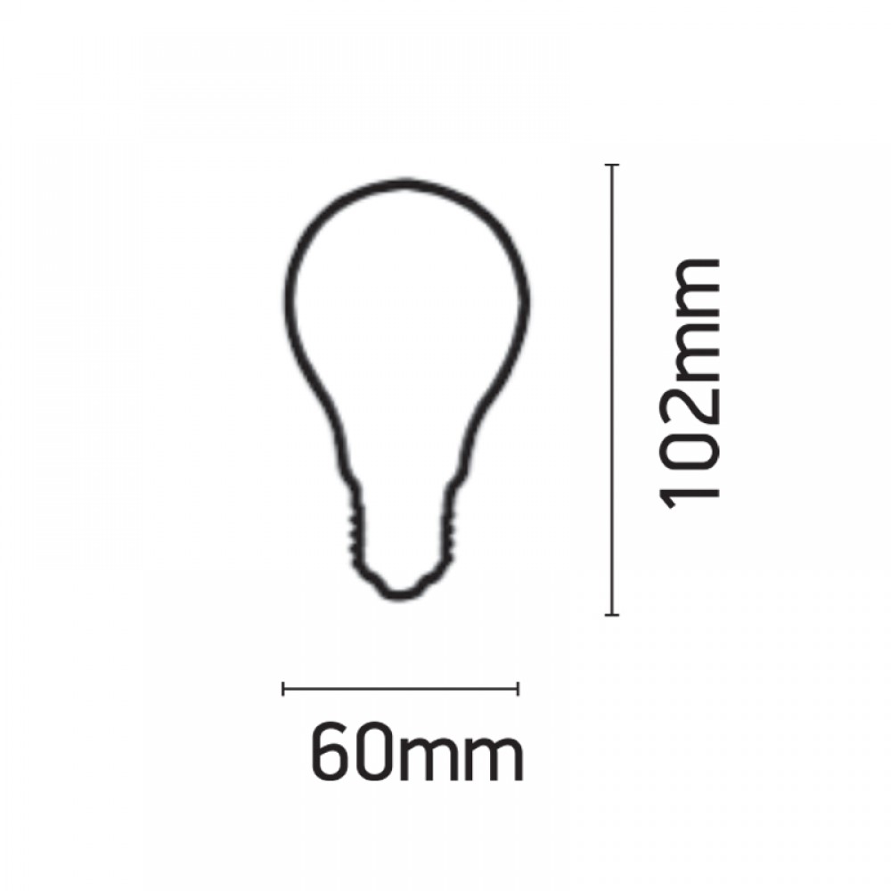 Λάμπα E27 LED Filament A60 8watt Dimmable με μελί κάλυμμα - Image 2