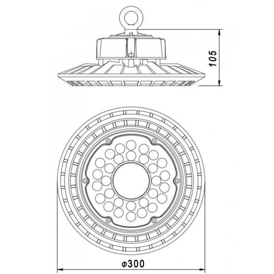 PHILIPS Chip Φωτιστικό Βιομηχανικό Καμπάνα LED 100W IP65 5000K (Εγγύηση 5 Έτη) ΕΠΙΣΚΕΥΑΣΙΜΗ - Image 2