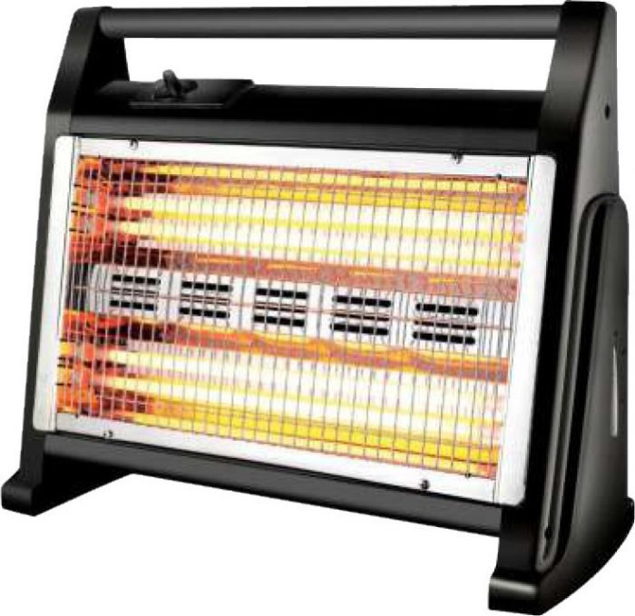 Θερμάστρα Χαλαζία 1600W 2 Λαμπτήρες με Ασφάλεια Ανατροπής
