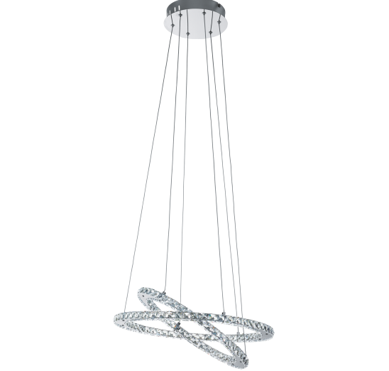 LED Κρεμαστό Φωτιστικό Με Κρύσταλλα Ø55cm 29,6W VARRAZO Eglo