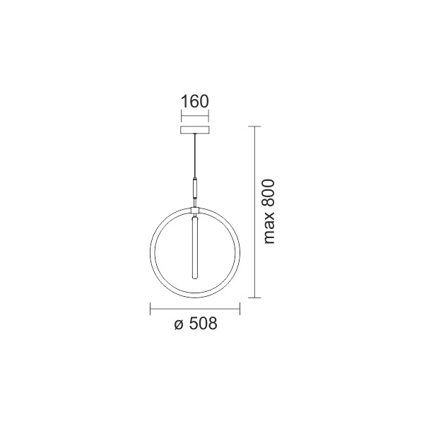 LED Νίκελ Ματ Φωτιστικό Κρεμαστό 35W 3500Lm 3000K - Image 2