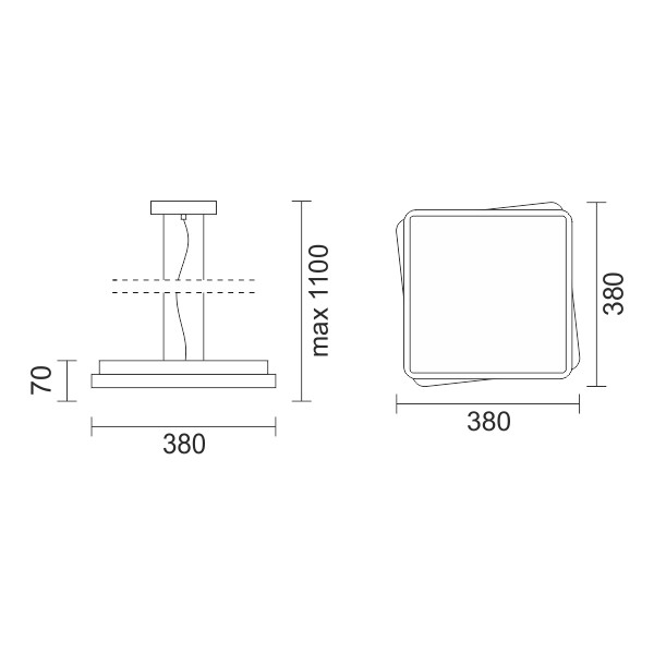 LED Φωτιστικό Κρεμαστό ή Πλαφονιέρα 60W 4500Lm 3000K - Image 3