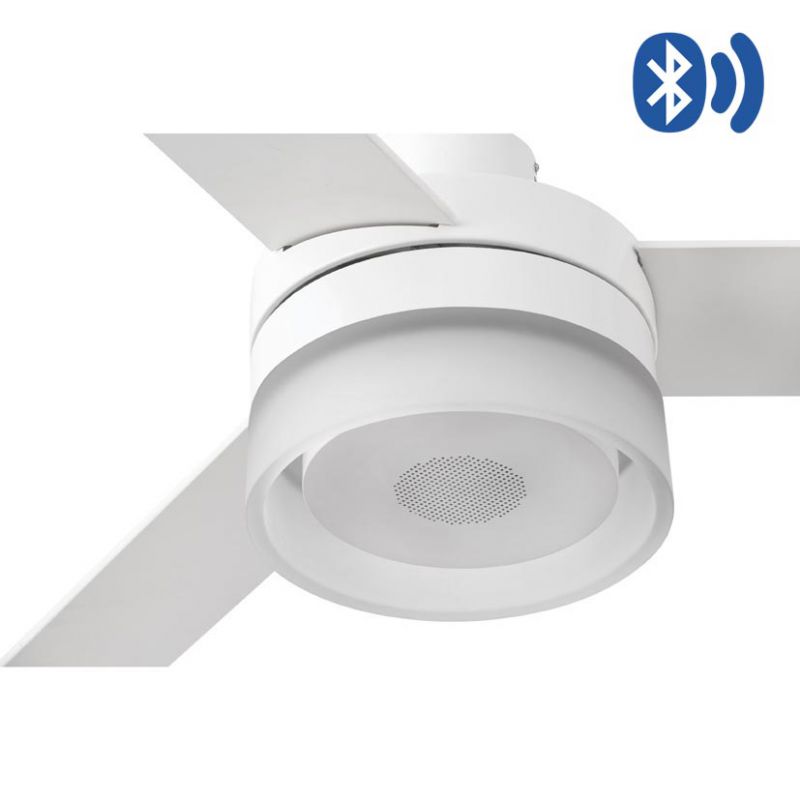 Ανεμιστήρας Με Bluetooth Ηχείο Με Ατσάλινο Μοτέρ Και MDF Λεπίδες LED 12W ICE LED SPEAKER FARO - Image 2