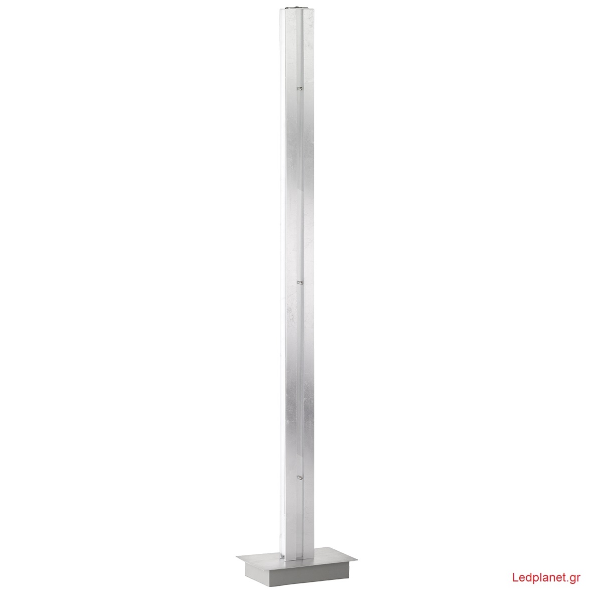Led 19W Φωτιστικό Δαπέδου Μεταλλικό Ασημμί σε Θερμό Φως 3000Κ (5 ΧΡΟΝΙΑ ΕΓΓΥΗΣΗ)