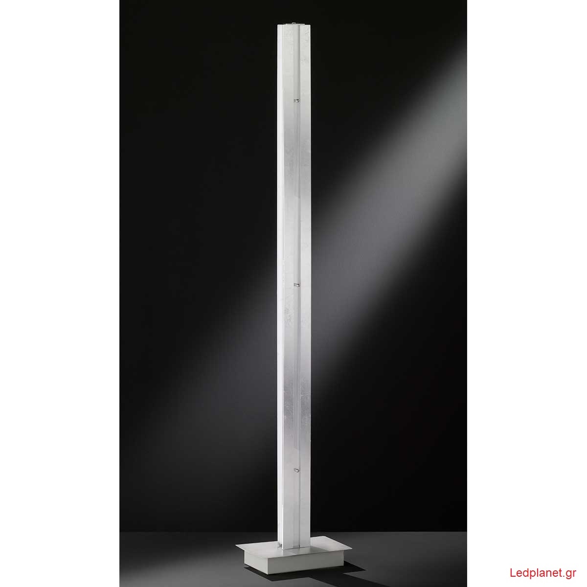Led 19W Φωτιστικό Δαπέδου Μεταλλικό Ασημμί σε Θερμό Φως 3000Κ (5 ΧΡΟΝΙΑ ΕΓΓΥΗΣΗ) - Image 2