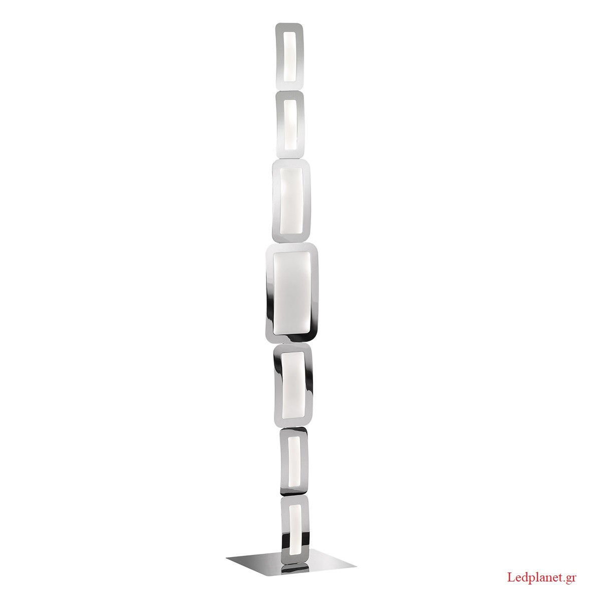 LED 30W Μεταλλικό Φωτιστικό Δαπέδου Χρώμιο 2000Lm 3000K 3-Level Dimmable (5 ΧΡΟΝΙΑ ΕΓΓΥΗΣΗ)