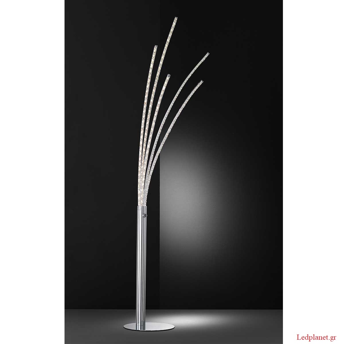 LED 24W Μεταλλικό Φωτιστικό Δαπέδου Χρώμιο 1800Lm 3000K 3-Level Dimmable (5 ΧΡΟΝΙΑ ΕΓΓΥΗΣΗ) - Image 2