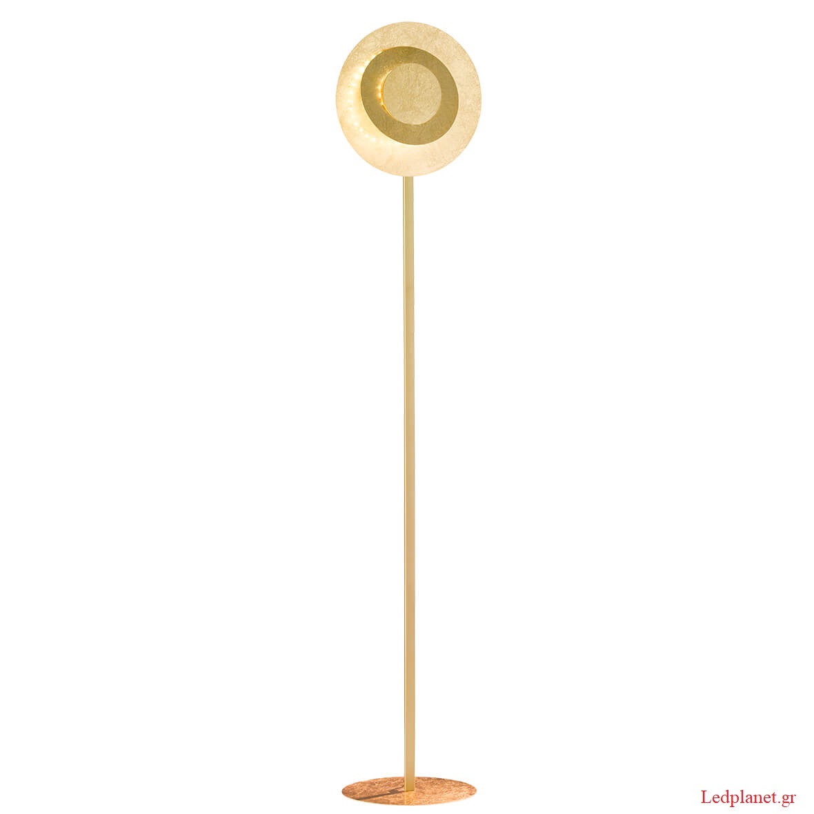 LED 12W Μεταλλικό Φωτιστικό Δαπέδου Χρυσό 680Lm 3000K (5 ΧΡΟΝΙΑ ΕΓΓΥΗΣΗ)