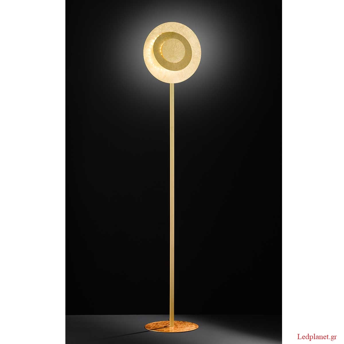 LED 12W Μεταλλικό Φωτιστικό Δαπέδου Χρυσό 680Lm 3000K (5 ΧΡΟΝΙΑ ΕΓΓΥΗΣΗ) - Image 2
