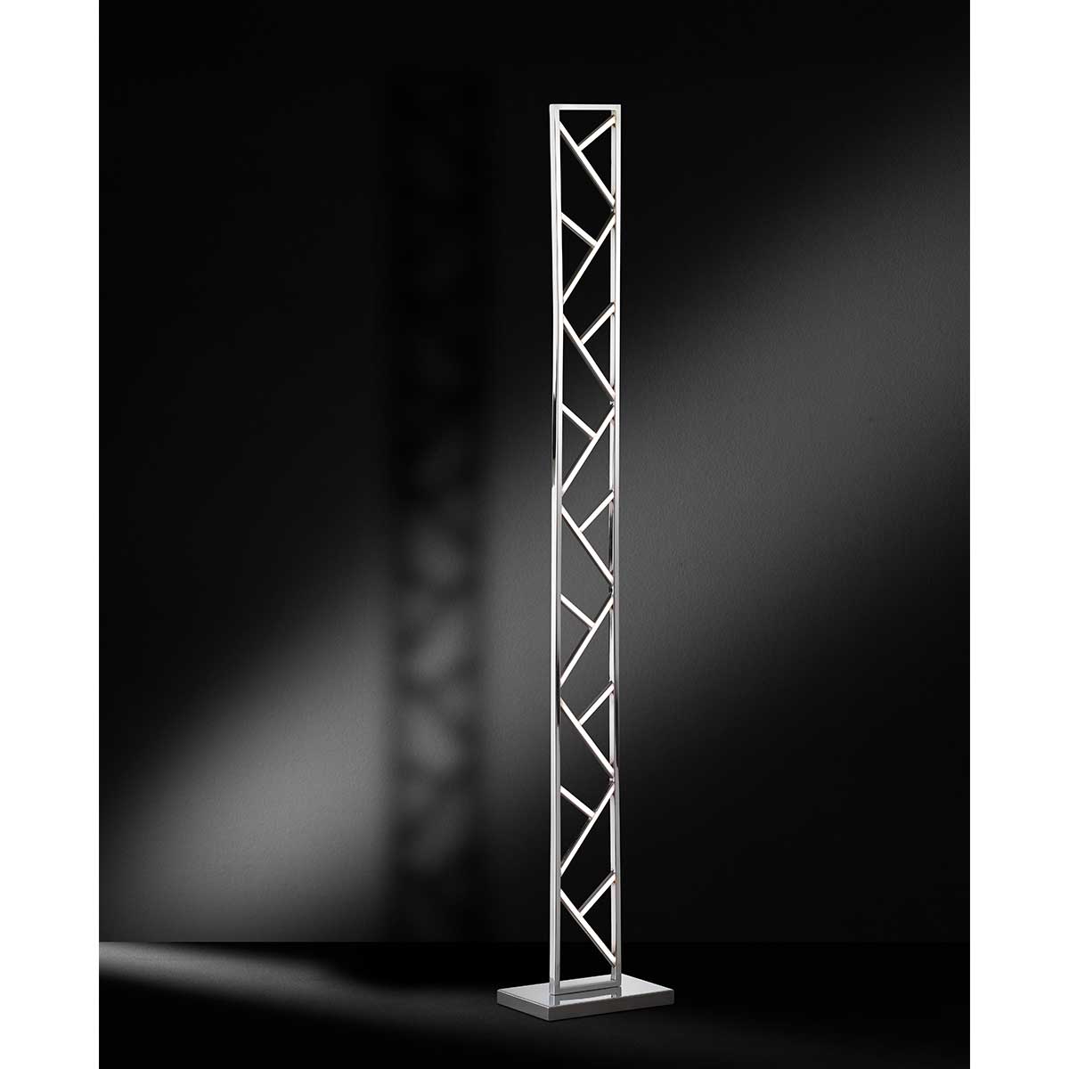 LED 23W Μεταλλικό Φωτιστικό Δαπέδου Νίκελ Μάτ 1460Lm 3000K (5 ΧΡΟΝΙΑ ΕΓΓΥΗΣΗ) - Image 2