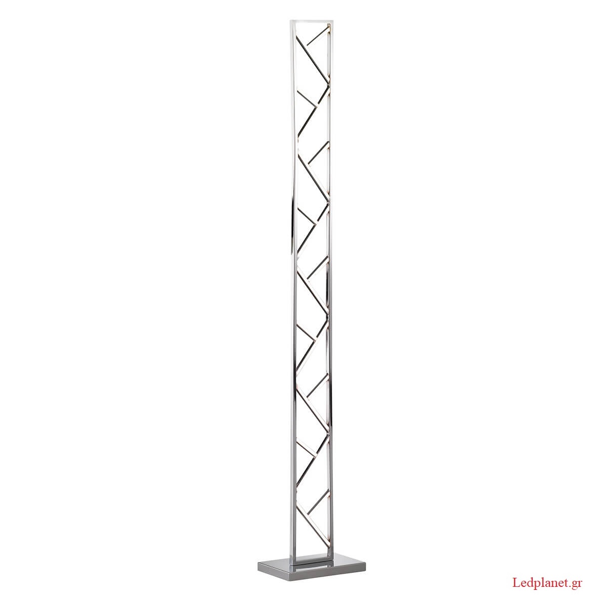 LED 23W Μεταλλικό Φωτιστικό Δαπέδου Νίκελ Μάτ 1460Lm 3000K (5 ΧΡΟΝΙΑ ΕΓΓΥΗΣΗ)