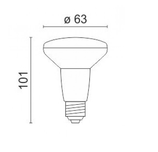 Λάμπα LED Καθρέπτου R63 7W E27 120° Θερμό Φως 3000K - Image 2