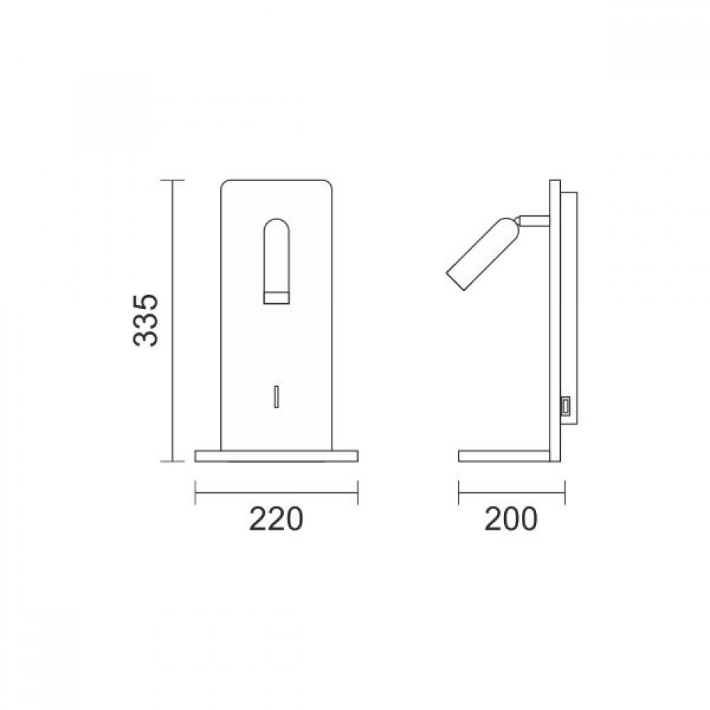 LED Απλίκα Τοίχου 3W με Διακόπτη και Θύρα USB Λευκή (Όψη Μαρμάρου) - Image 3