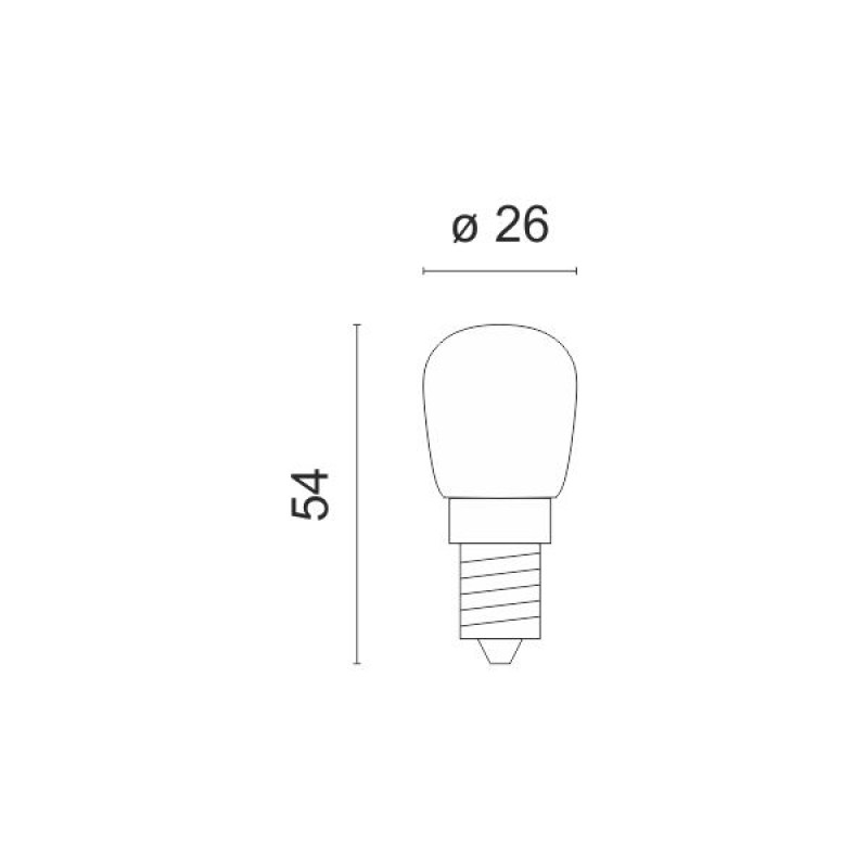 Λαμπτήρας T23 E14 Ουδέτερο Λευκό 1.5W Γαλακτερό - Image 2