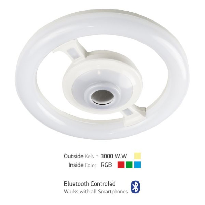 Λαμπτήρας LED Με RGB Φωτισμό Και Ηχείο Bluetooth E27 22W 3000K Και RGB 4.5W - Image 2