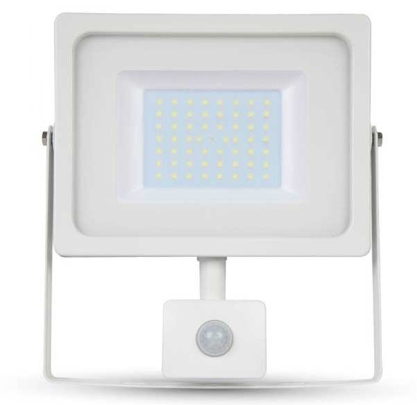 Προβολέας LED με ανιχνευτή 50W Ψυχρό λευκό 6500K Λευκό σώμα
