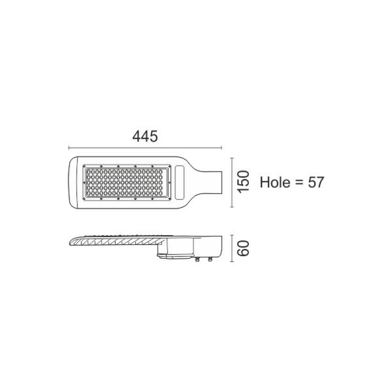 Hight Power LED Φωτιστικό Δρόμου 90W 140° IP65 5000K Ουδέτερο Λευκό - Image 2