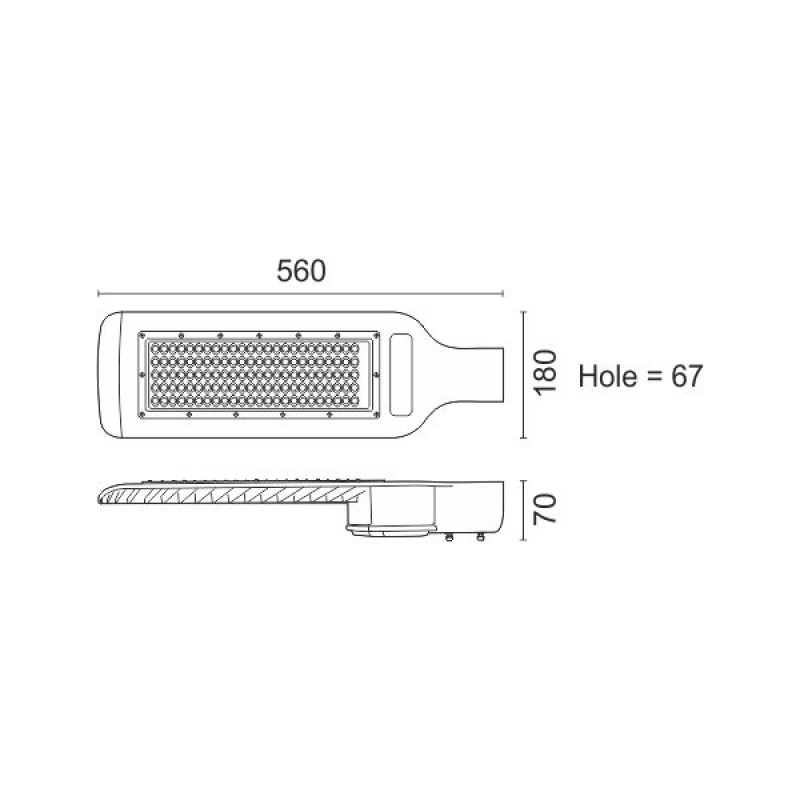 Hight Power LED Φωτιστικό Δρόμου 120W 140° IP65 5000K Ουδέτερο Λευκό - Image 2