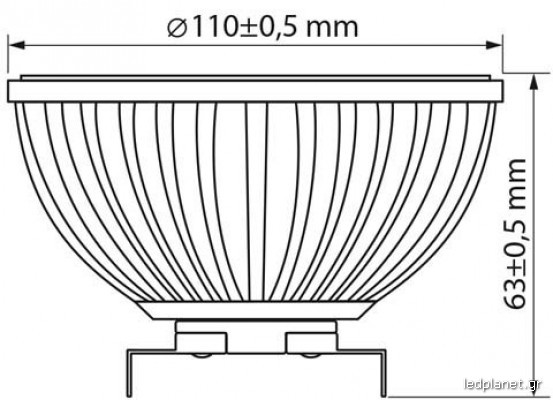 ORO Λάμπα LED Spot AR111 G53 12W σε Θερμό φως 2700K Λευκή - Image 2