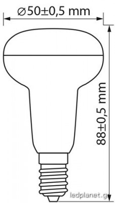 ORO Λάμπα Led τύπου Καθρέπτου R50 Ε14 5.5W σε Ψυχρό φως 6000K - Image 2