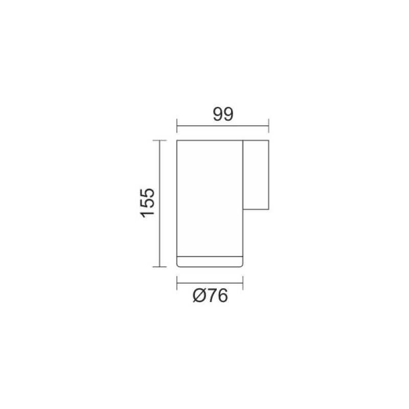 LED Απλίκα Εξωτερικού Χώρου Σε Μαύρο Χρώμα 1 x 4W 160Lm IP54 - Image 2