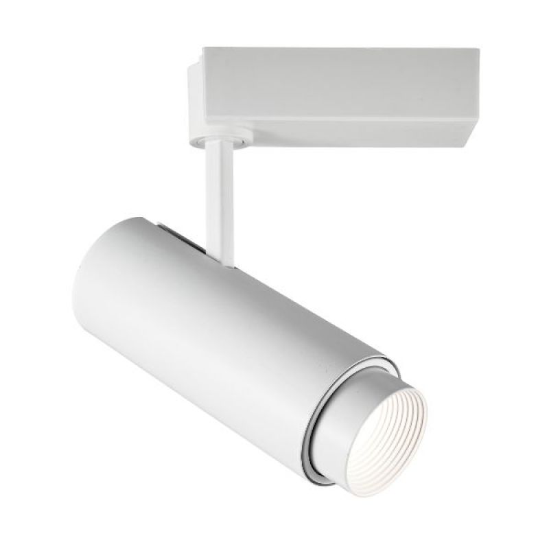 Λευκό Φωτιστικό Ράγας LED 30W Τεσσάρων Καλωδίων Τριφασικής Ράγας Και Ρυθμιζόμενης Δέσμης