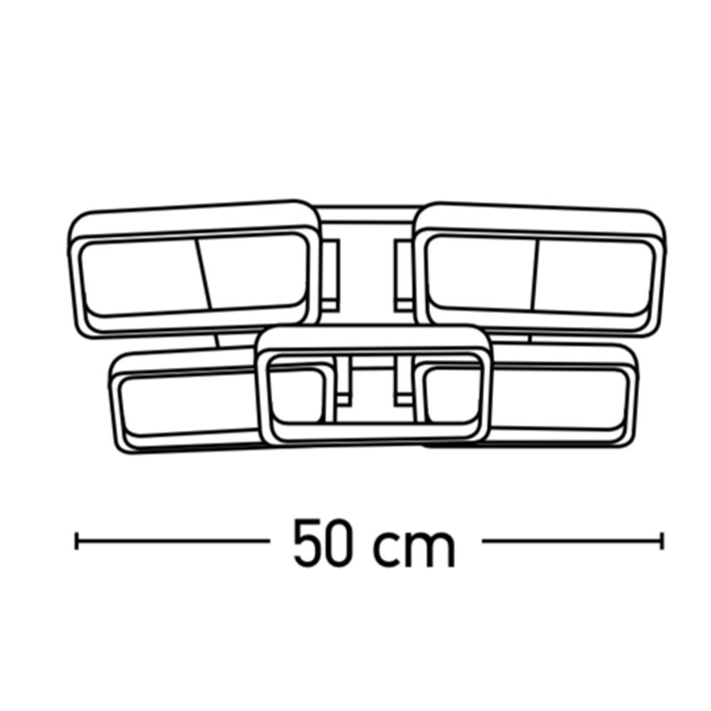 LED 75W Φωτιστικό Οροφής Μεταλλικό με Χρώμιο 50cm 4000K - Image 2