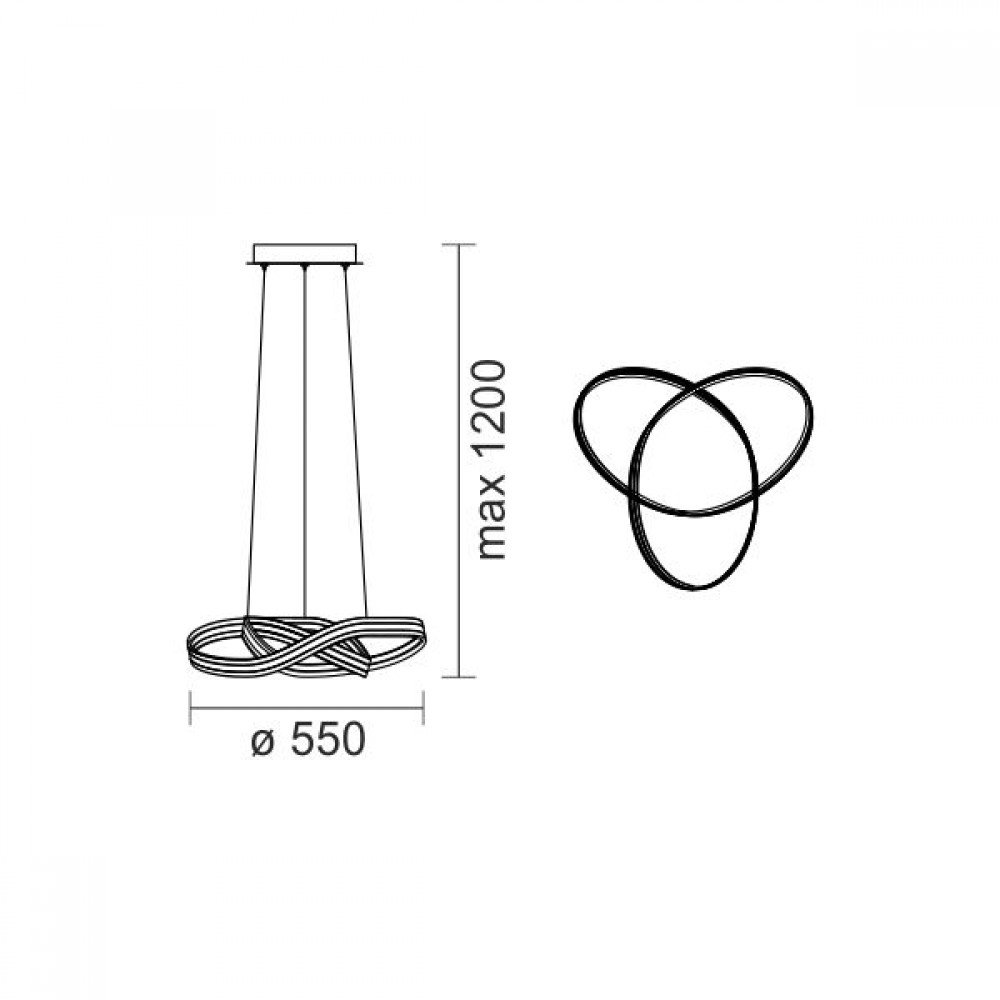 LED Φωτιστικό Οροφής Κρεμαστό Αλουμινίου 60W 5400Lm 3000K - Image 2