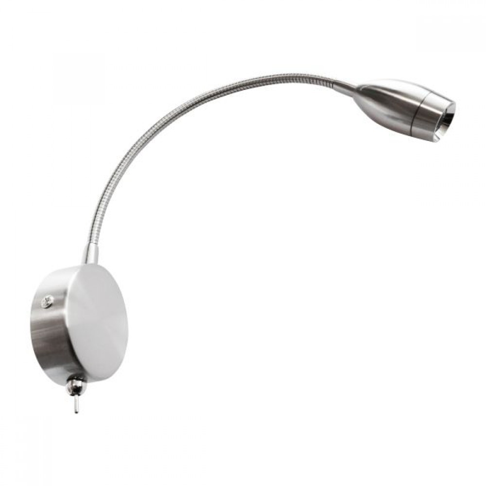 LED Απλίκα Τοίχου 3W Εύκαμπτη Σε Χρώμιο Epistar