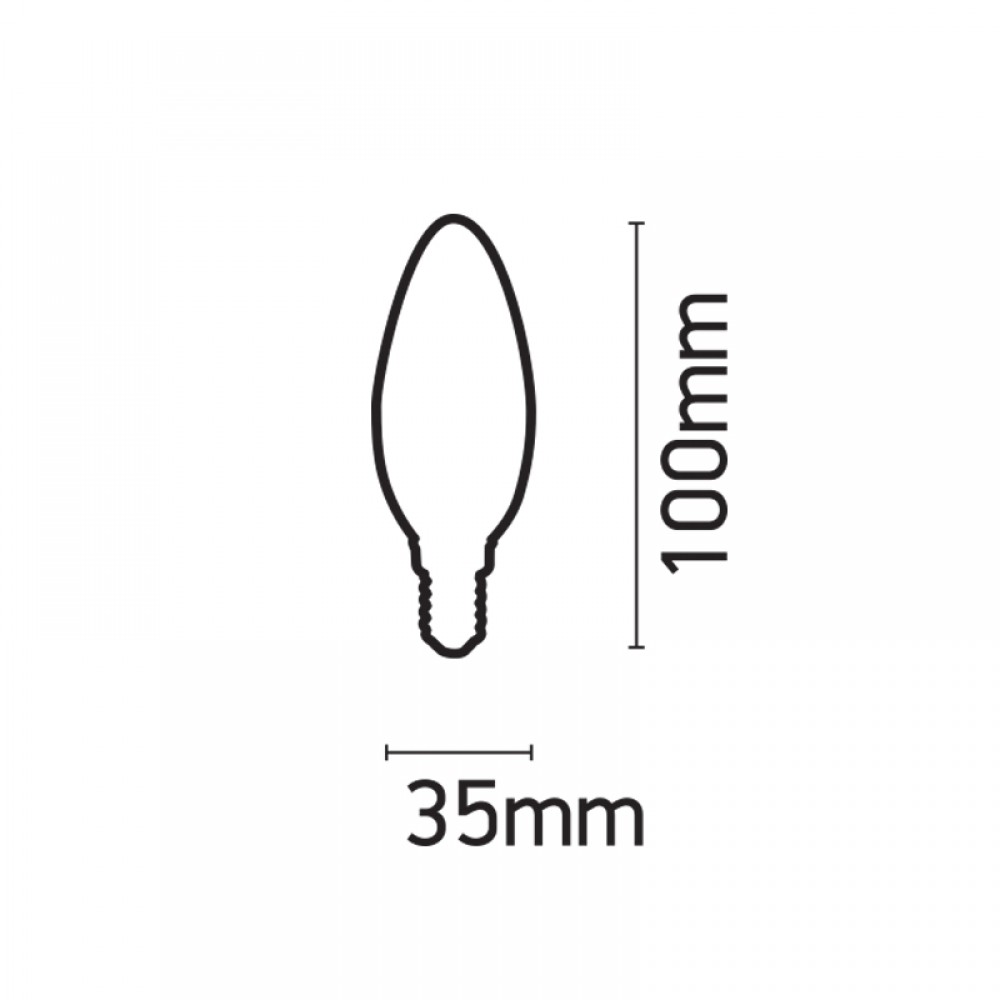 Λάμπα Ε14 LED Filament 5watt Dimmable με μελί κάλυμμα - Image 2