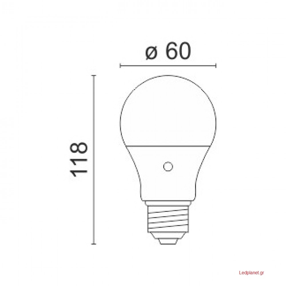 LED Λάμπα E27 A60 9W Με Αισθητήρα Ημέρας-Νύχτας Θερμό Φως 3000K - Image 2