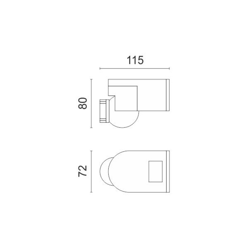 Σένσορας Κίνησης Υπέρυθρων Τοίχου IP44 max1200W - Image 2