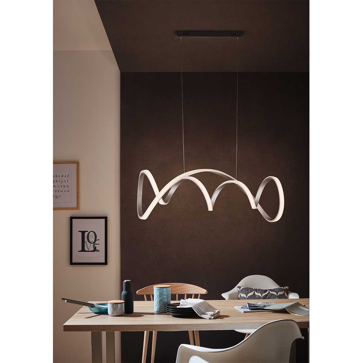 Φωτιστικό Οροφής LED 64W Brushed Aluminium 6300Lm Dimmable 3000K (5 ΧΡΟΝΙΑ ΕΓΓΥΗΣΗ) - Image 5