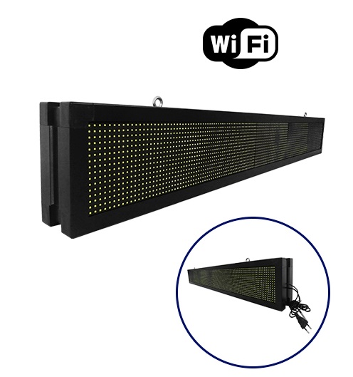 Αδιάβροχη Κυλιόμενη Επιγραφή SMD 230V USB & WiFi Λευκή Διπλής Όψης 168x20cm