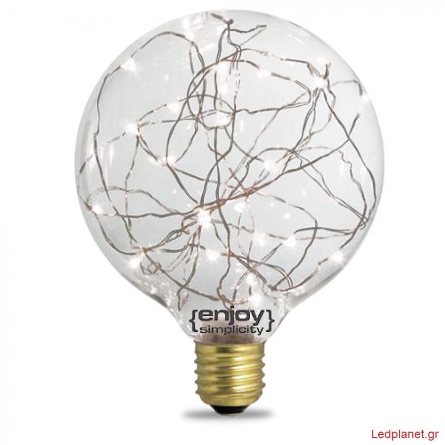 Γλόμπος Διακοσμητικός LED 1,5watt Ε27 G125 ΨΥΧΡΟ ΛΕΥΚΟ 6500K