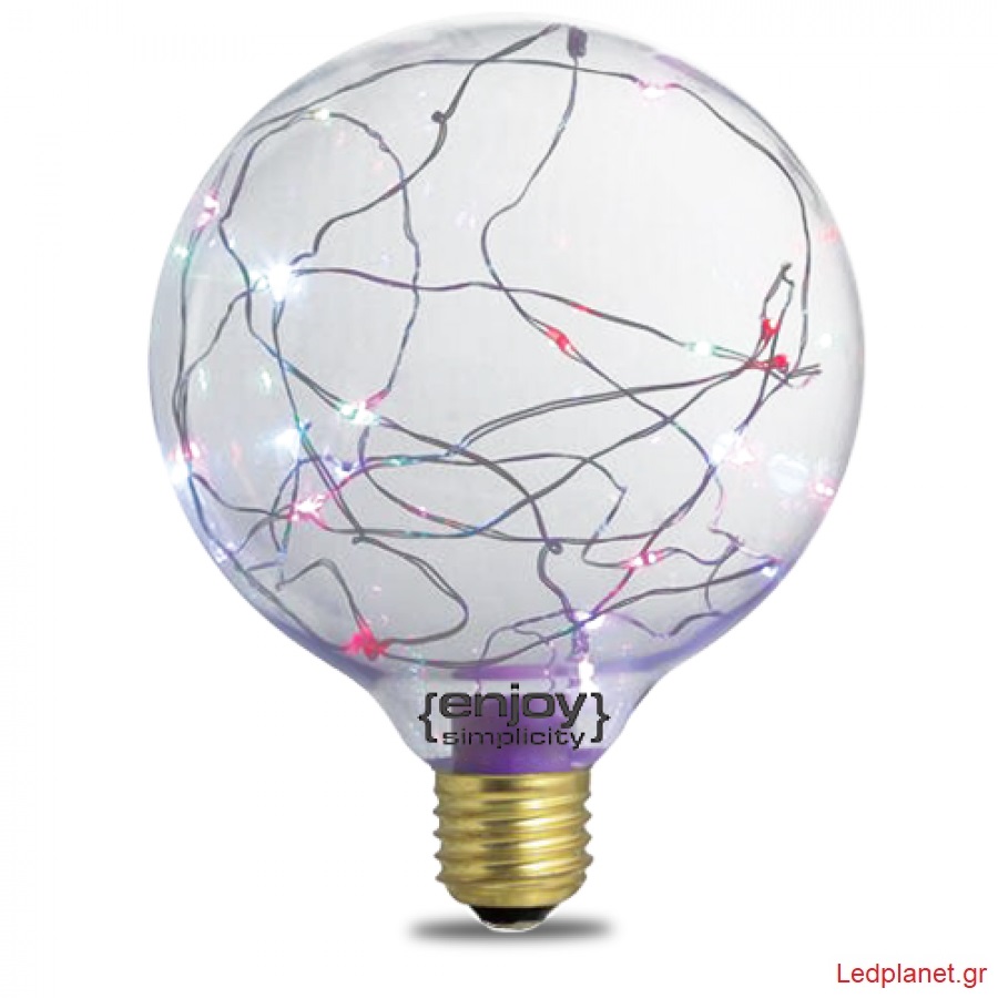 Γλόμπος Διακοσμητικός LED 1,5watt Ε27 G125 RGB