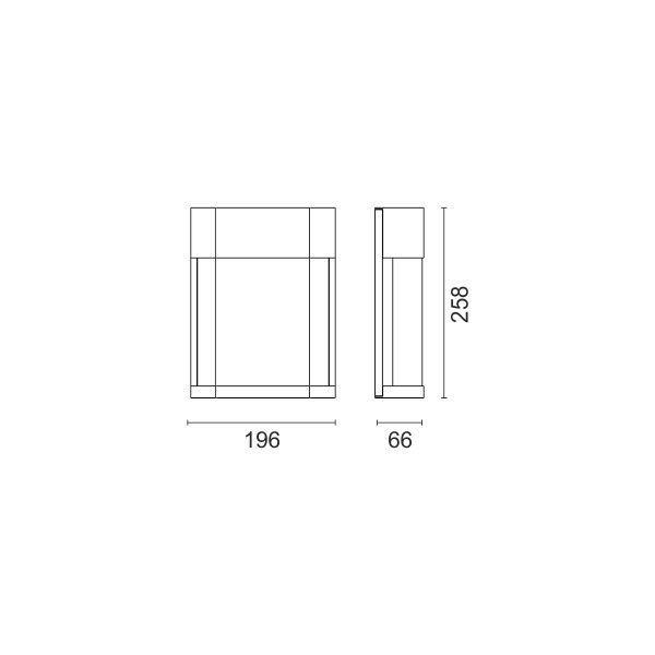 LED Απλίκα Τοίχου E27 IP44 Κάθετη - Image 2