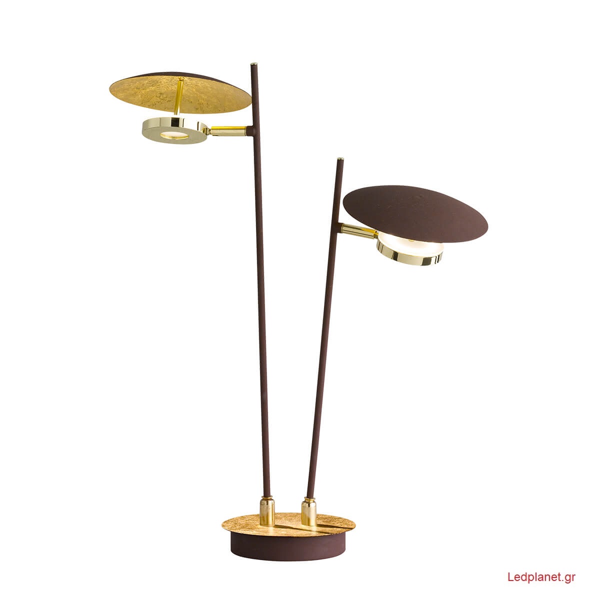 LED 2 X 4,5W Επιτραπέζιο Μεταλλικό Φωτιστικό Χρυσό 800Lm 3000K (5 ΧΡΟΝΙΑ ΕΓΓΥΗΣΗ)