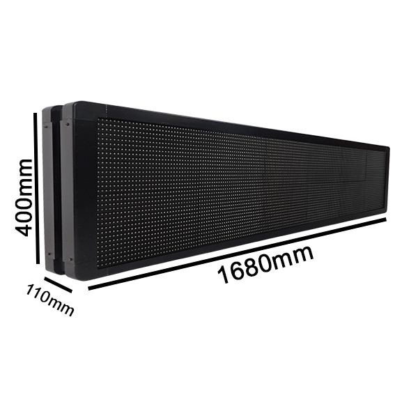 Λευκή Αδιάβροχη Κυλιόμενη Επιγραφή SMD LED WiFi Διπλής Όψης 168x40cm - Image 3