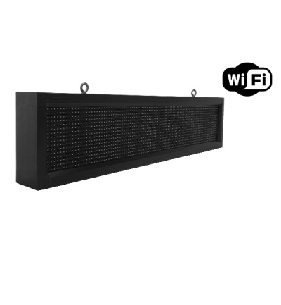 Λευκή Αδιάβροχη Κυλιόμενη Επιγραφή LED WiFi Μονής Όψης 100x20cm