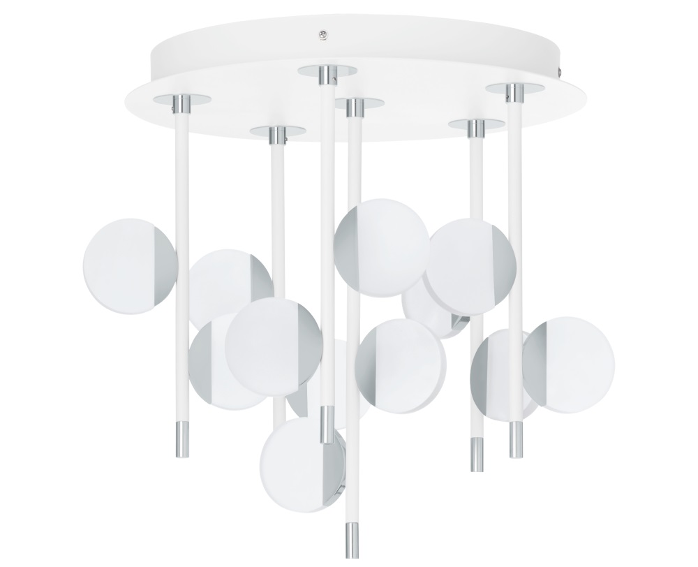LED Πλαφονιέρα Πολύφωτη Dimmable Σε Χρωμέ Χρώμα 12 x 2.2W 3000K OLINDRA Eglo