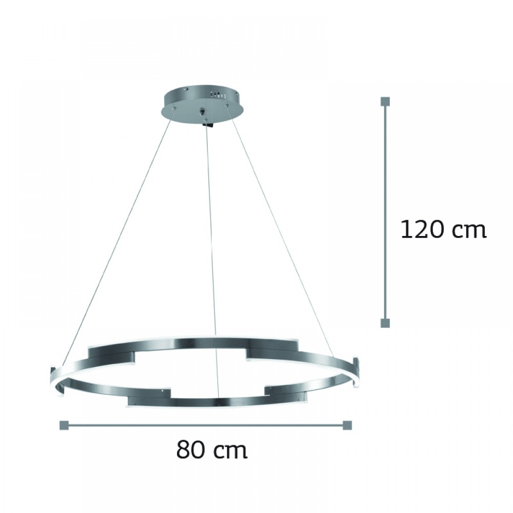 Χρυσαφί Κρεμαστό Φωτιστικό LED 60 Watt 4800Lm Αλουμίνιο - Image 2