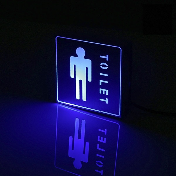 WC MAN Φωτιστικό LED Σήμανσης Αλουμίνιο σε Μπλε Χρώμα Φωτός - Image 2