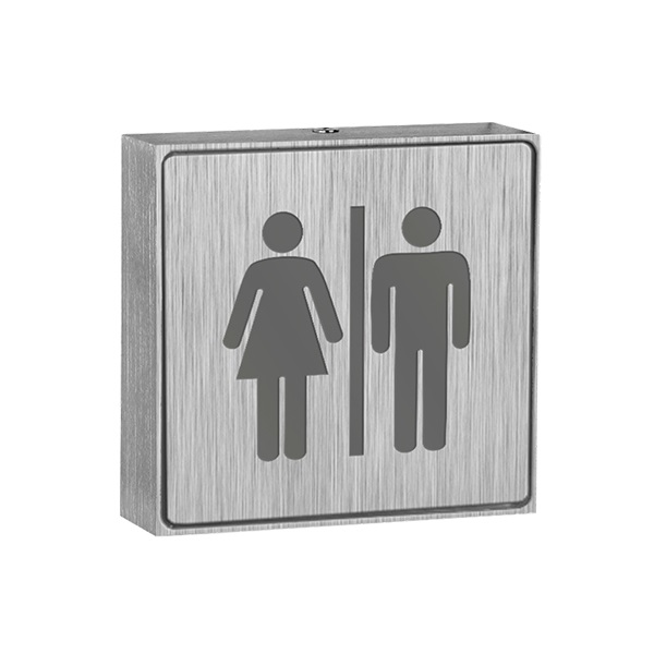 WC Φωτιστικό LED Σήμανσης Αλουμίνιο σε Πράσινο Χρώμα Φωτός