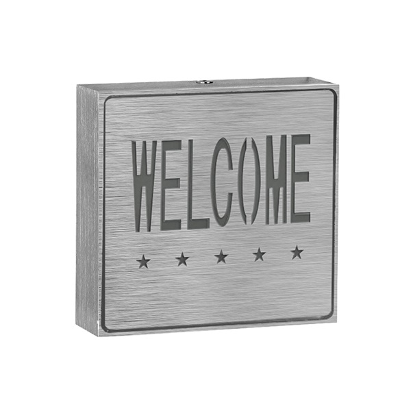 WELCOME Φωτιστικό LED Σήμανσης Αλουμίνιο σε Πράσινο Χρώμα Φωτός