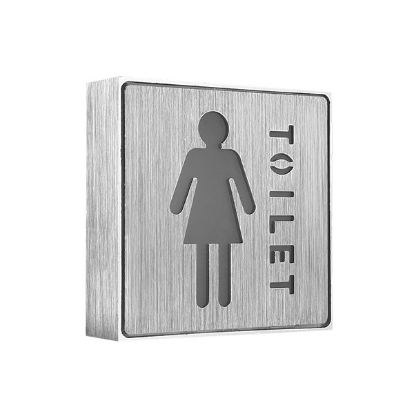 WC WOMEN Φωτιστικό LED Σήμανσης Αλουμίνιο σε Κόκκινο Χρώμα Φωτός